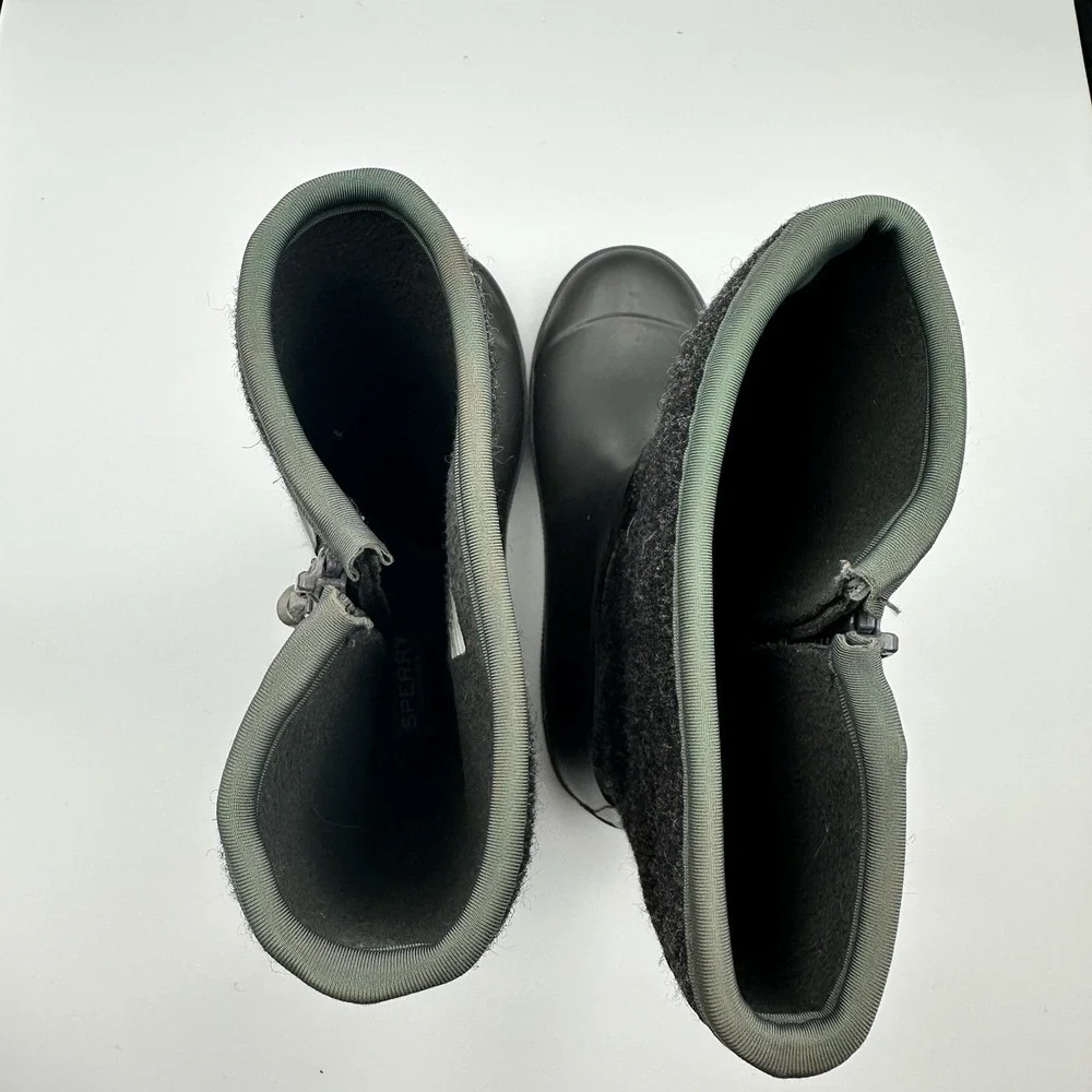 Sperry Walker Wind Rain Boots Womens Size 8 Dark Gray Duck Boots STS99743